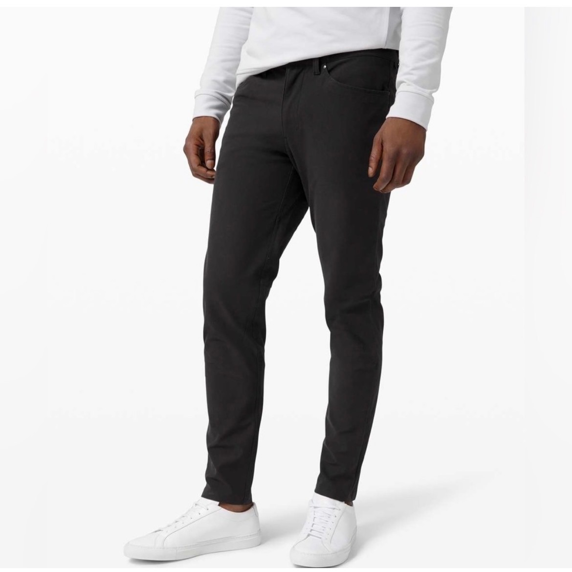 Lululemon Abc Slim Fit Utilitech 34" Jean Pant Black Mens Size 33 Lm5ab0s